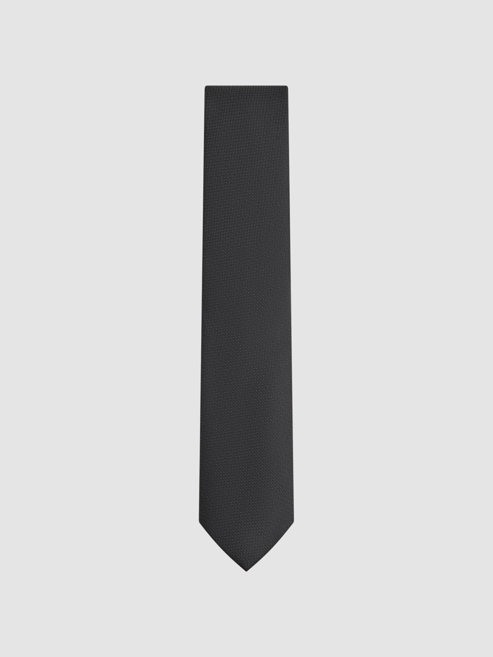 Textured Silk Blend Tie Black | Men