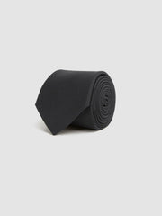 Textured Silk Blend Tie Black | Men