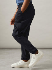 9-14 yrs Technical Drawstring Cuffed Cargo Trousers Navy | Children & Baby