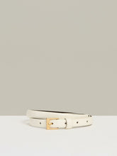 Thin Leather Belt Off White | Women