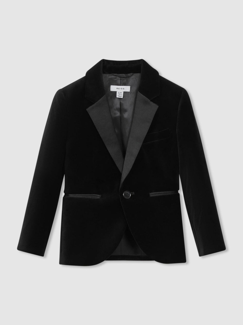 13-14 yrs Single Breasted Velvet Blazer Black | Children & Baby