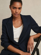 Petite Tailored Single Breasted Suit Blazer Navy | Women