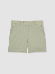 13-14 yrs Slim Fit Linen Adjustable Trousers Apple | Children & Baby