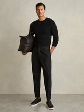 Relaxed-Fit Pleated Tapered Trousers Black | Men