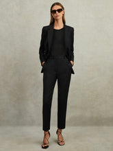 Wool Blend Tapered Suit Trousers Black | Women