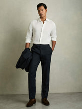 Linen Button-Through Shirt White | Men