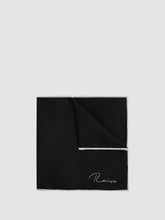 Plain Silk Pocket Square Black | Men