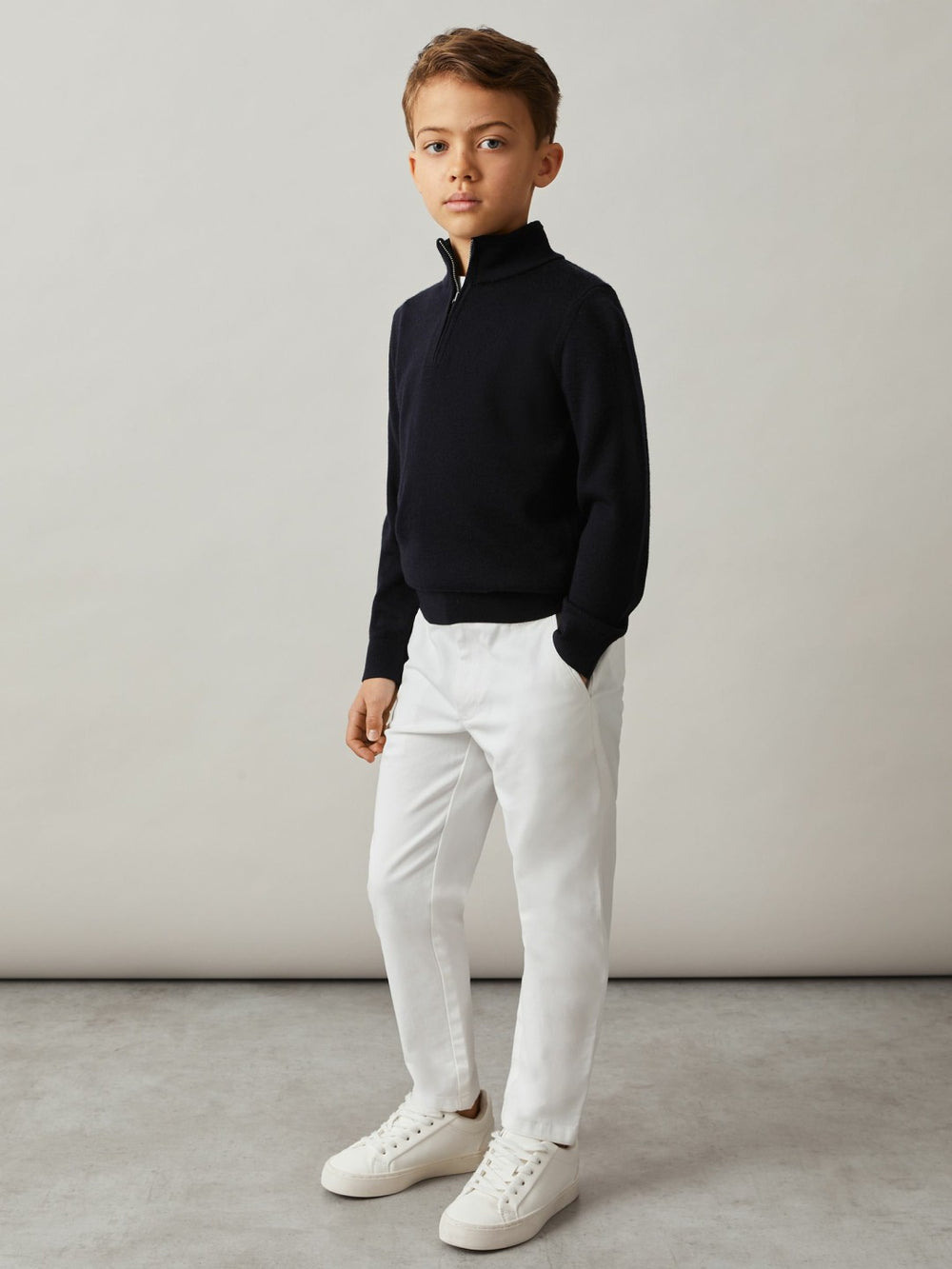 3-9 yrs Slim Fit Casual Chinos White | Children & Baby