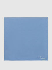Plain Silk Pocket Square Airforce Blue | Men