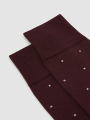 Polka Dot Socks Bordeaux | Men