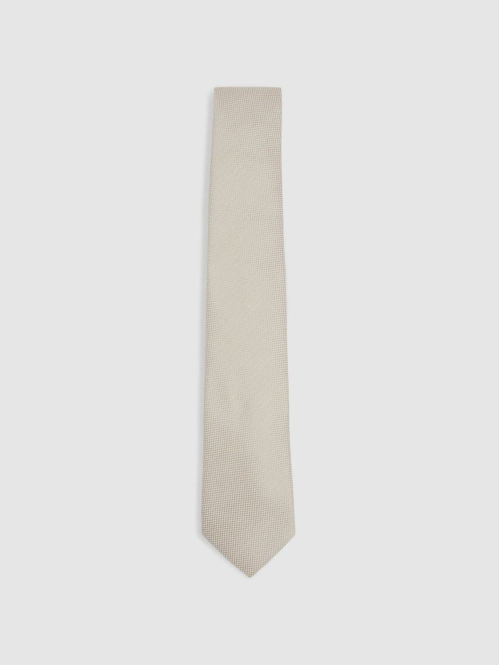 Textured Silk Blend Tie Soft Champagne | Men