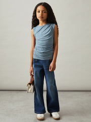 9-13 yrs Ruched Vest Top Blue | Children & Baby