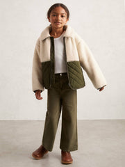 9-13 yrs Quilted Borg Jacket Ecru | Children & Baby