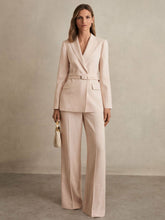 Petite Wide-Leg Suit Trousers Pink | Women