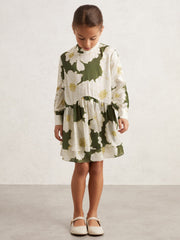 13-14 yrs Floral-Print Swing Dress Green | Children & Baby