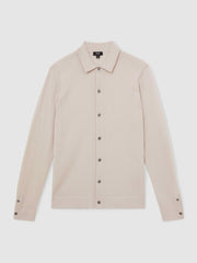 Merino Wool Button-Through Cardigan Beige | Men