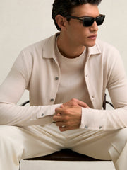 Merino Wool Button-Through Cardigan Beige | Men