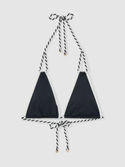 Triangle Twist-Strap Bikini Top Navy/White | Women