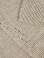 3-9 yrs Wool-Blend Open-Stitch Jumper with Cashmere Oatmeal | Children & Baby