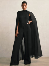 Wide-Leg Cape Jumpsuit Black | Women