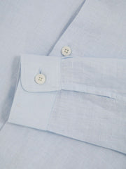 9-13 yrs Linen Cutaway Collar Shirt Pale Blue | Children & Baby