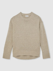 Wool-Cashmere Crew-Neck Jumper Stone | Women
