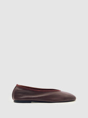 Nappa Leather Ballet Flats Oxblood | Women