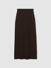 Pleated Jersey Midi Skirt Burgundy | Women