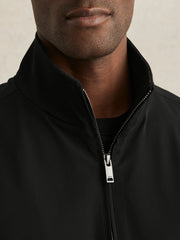 Funnel-Neck Technical Jacket Black | Men