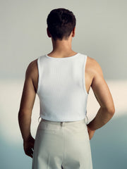| Tom Daley Cotton Lover Vest with Stretch White | Men
