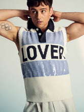 | Tom Daley Stripe Polo Vest Soft Blue | Men