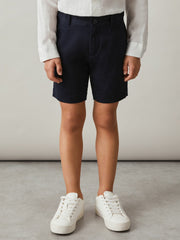 9-13 yrs Cotton Chino Shorts with Stretch Navy | Children & Baby