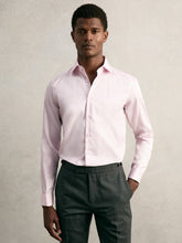 Slim Fit Slim-Fit Cotton-Sateen Shirt Pink | Men