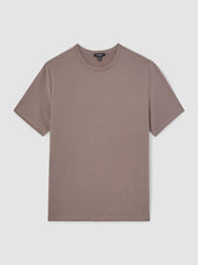 Stretch-Cotton Crew-Neck T-Shirt Taupe Brown | Men