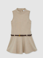 13-14 yrs Drop Waist Belted Sleeveless Dress Neutral | Children & Baby