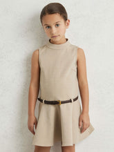 3-9 yrs Drop Waist Belted Sleeveless Dress Neutral | Children & Baby