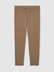 Slim-Fit Internal-Drawstring Trousers Camel | Men