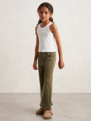 3-9 yrs Stretch-Cotton Ribbed Vest Ivory | Children & Baby