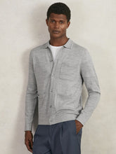 Merino Wool Button-Through Shirt Soft Grey Mouline | Men
