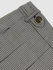 Houndstooth-Check Pleated Skirt Black/White | Children & Baby