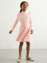 9-13 yrs Rib-Knit Roll-Neck Belted Dress Pink | Children & Baby