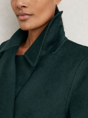 Double-Breasted Blindseam Coat Wool-Blend Green | Women
