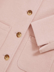 13-14 yrs Wool-Blend Single-Breasted Coat Pink | Children & Baby