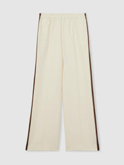 Side-Stripe Wide-Leg Trousers Cream | Women