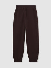 Tapered Elasticated-Waist Joggers Plum | Women