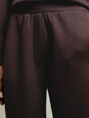Tapered Elasticated-Waist Joggers Plum | Women