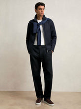 Lyocell Cotton Wide Utility Trousers Navy | Men