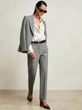 Petite Check Slim-Fit Suit Trousers Grey | Women