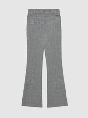 Check Flared Suit Trousers Grey | Women