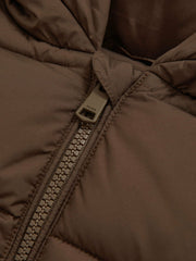 3-9 yrs Short Hooded Puffer Coat Chocolate | Children & Baby